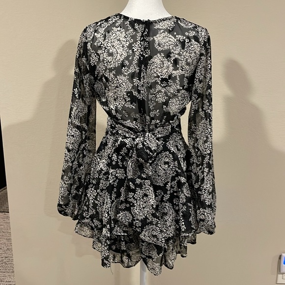Saints and Secrets Black and White Romper Size Small - Picture 6 of 9